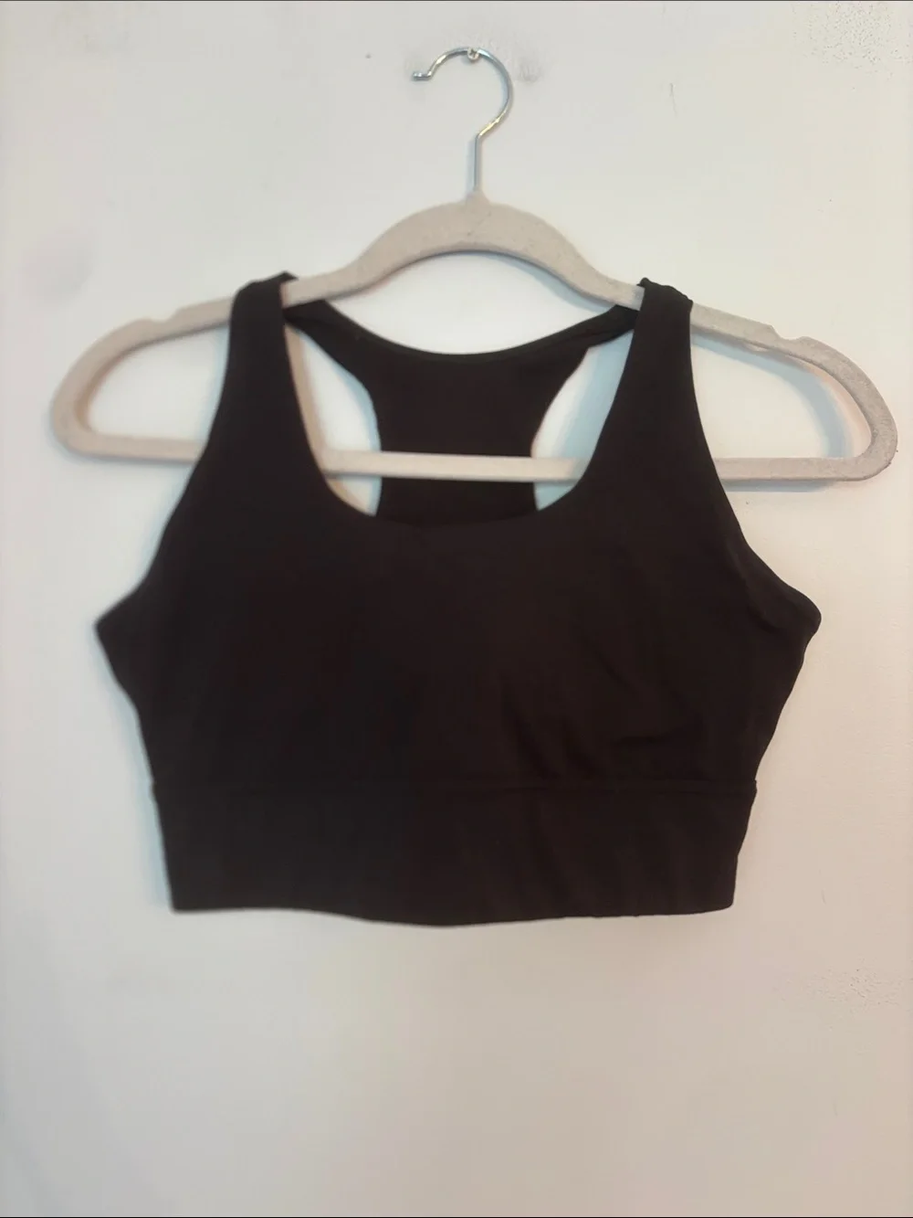 Everlane Black Perform Racerback Long Line Sports Bra Size Small